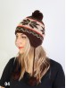 Warm Cable Knitted Hat W/ Ear Flaps (Teen's Size)